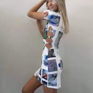 Lover's Dress With Jean XXS - Floral Mimicry Mini Dress